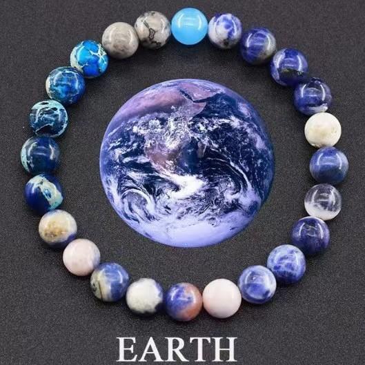 Planet Bracelet Eight Planets Natural Stone Bracelet Space Bracelet Men's and Women's Gift Bracelet
