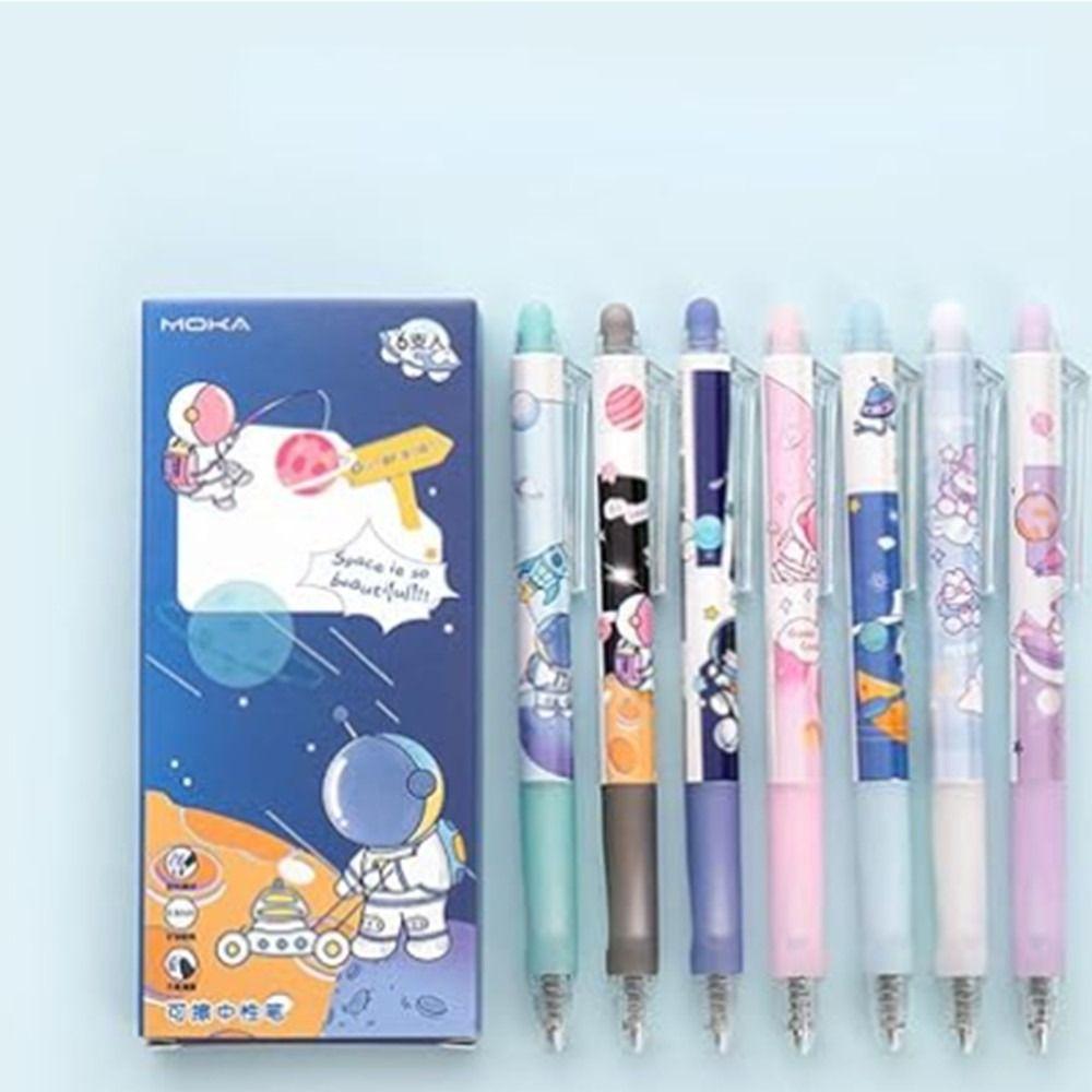 

6Pcs Plastics Novelty Pens Blue Novelty Cute Ink Pens Creative Writing Pen Office