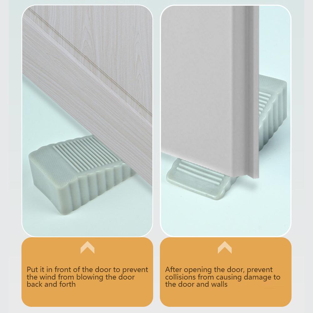 Safety Silicone Door Stopper Wedge Anti-Collision Door Holder for Sliding Swinging Doors and Windproof Security Hardware Home