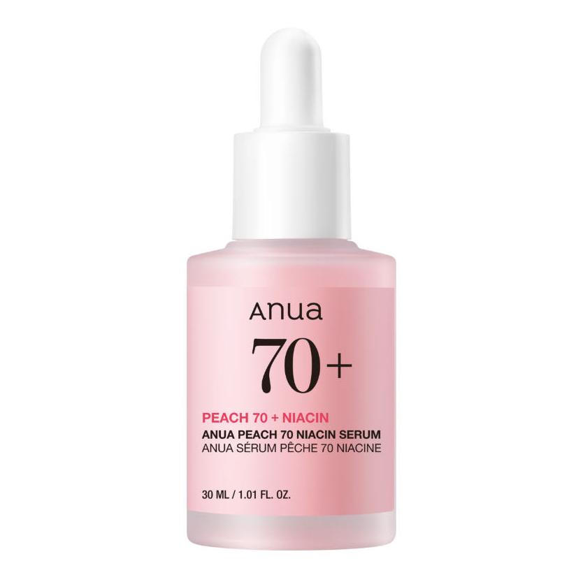 Anua Peach 70 Niacin Serum (30ml) – Brightening & Smoothing Serum with Niacinamide and Fermented Peach Extract, Korean