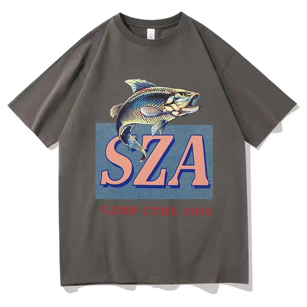 SZA Camp Ctrl 2018 Grafické tričko Módní styl Hip Hop Volná trička Krátký rukáv Bavlna Běžné Unisex Dámské Tričko Streetwear