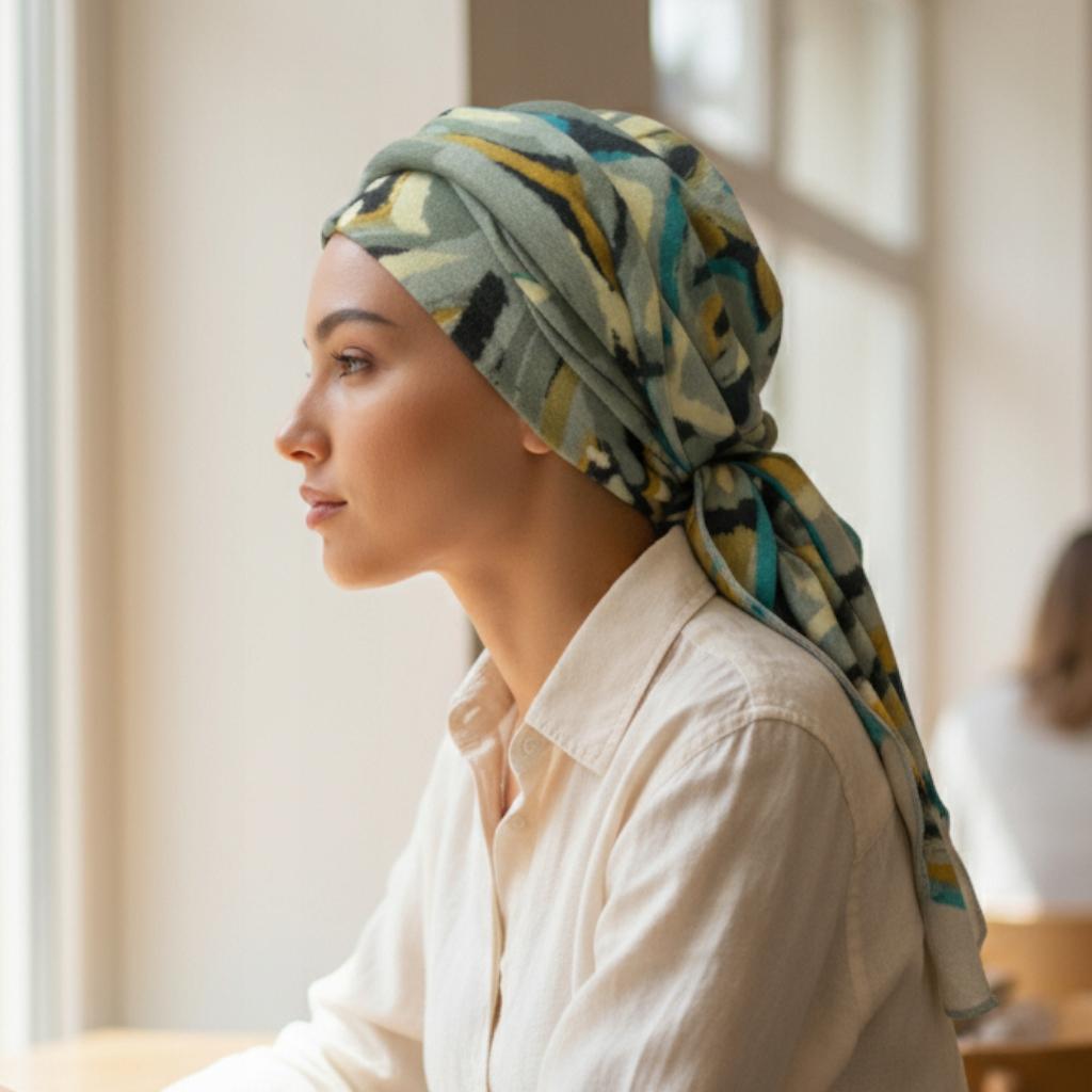 Turbante da Donna Benay Wek-524 Sciarpa Elegante da Legare Anche Dopo la Chemioterapia