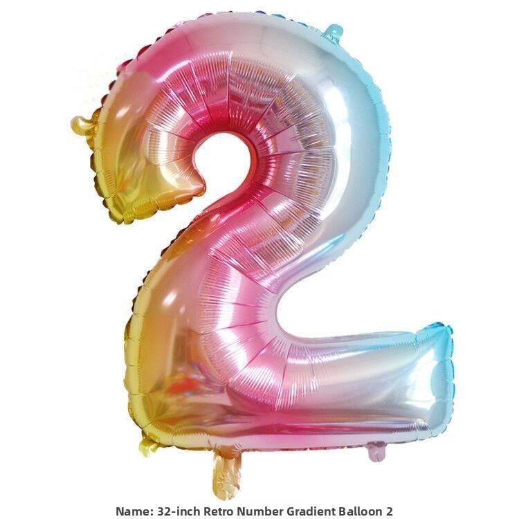 32-Inch Digital Balloons Numbers 0-9 Birthday Par Decoration Wedding Ceremony Room Arrangement Festival Celebration Supplies
