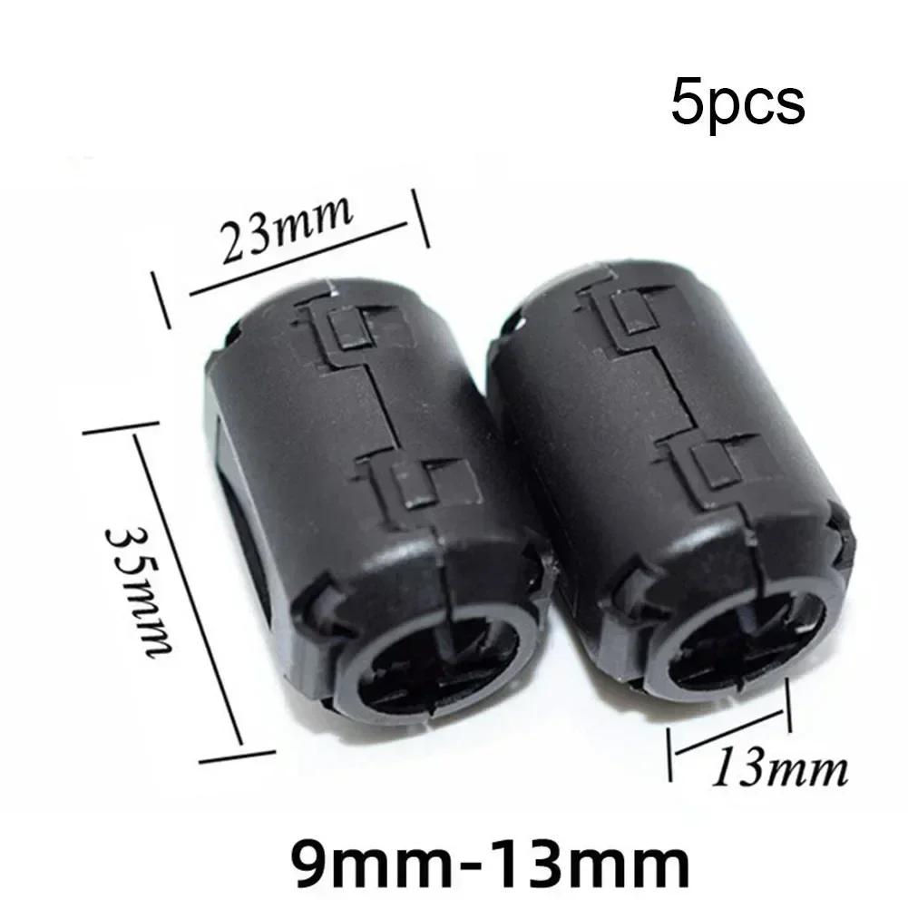 5pcs 3.5/5/7/9/13mm Toroidal Core Ferrite Bead Clip Choke RFI Noise Filter Clip For Power Cord USB Antenna HDMI Audio Cable