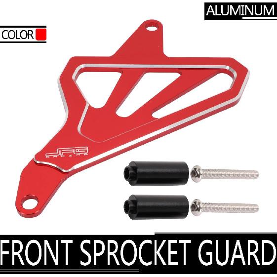 JFG RACING CRF230F Sprocket Guard CNC Aluminum Front Sprocket Protector for CRF230F 2003-2019 Dirt Bike, Red