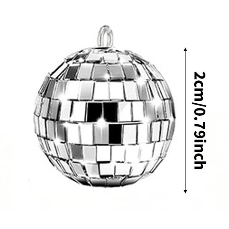 12 stuks Sprankelende Disco Spiegelbol Ideaal voor Huisdecoratie en Disco Hoofddeksel Kerstboom Ornament