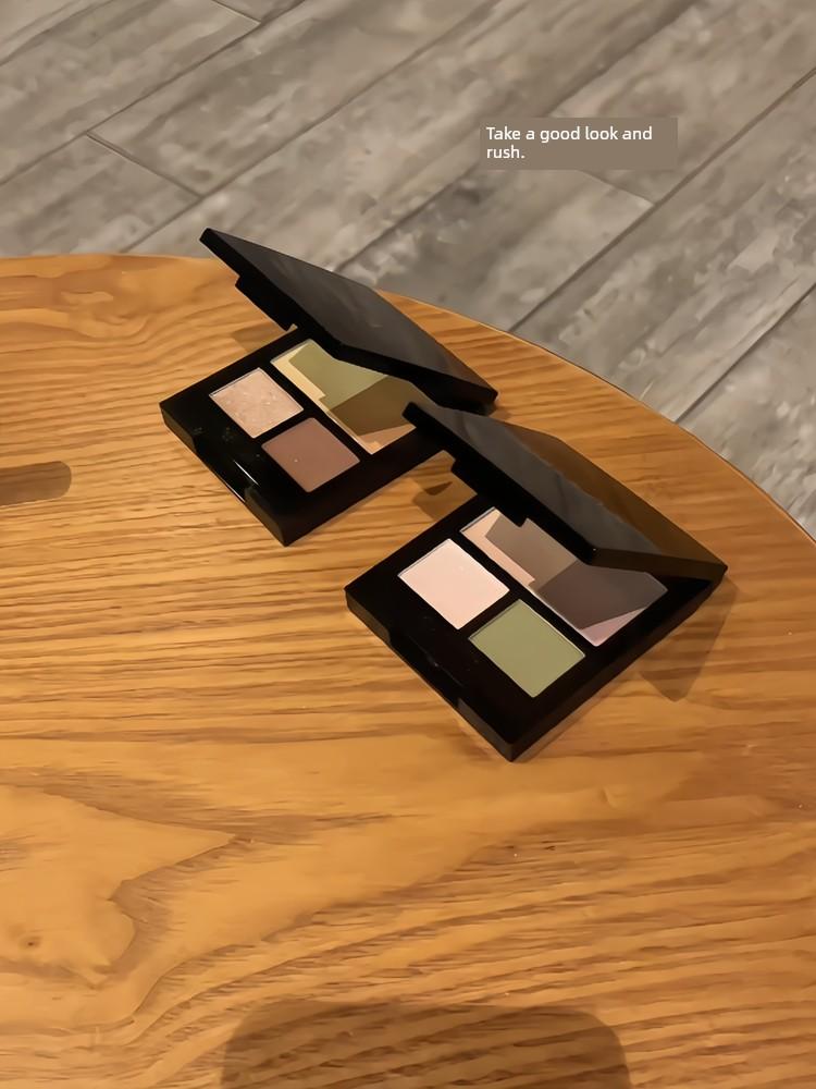 Gellas Four Color Eyeshadow Palette Earth Color Matte Shimmer Brightening Super Burst Glitter Smoky Makeup Eyeshadow Plate Student