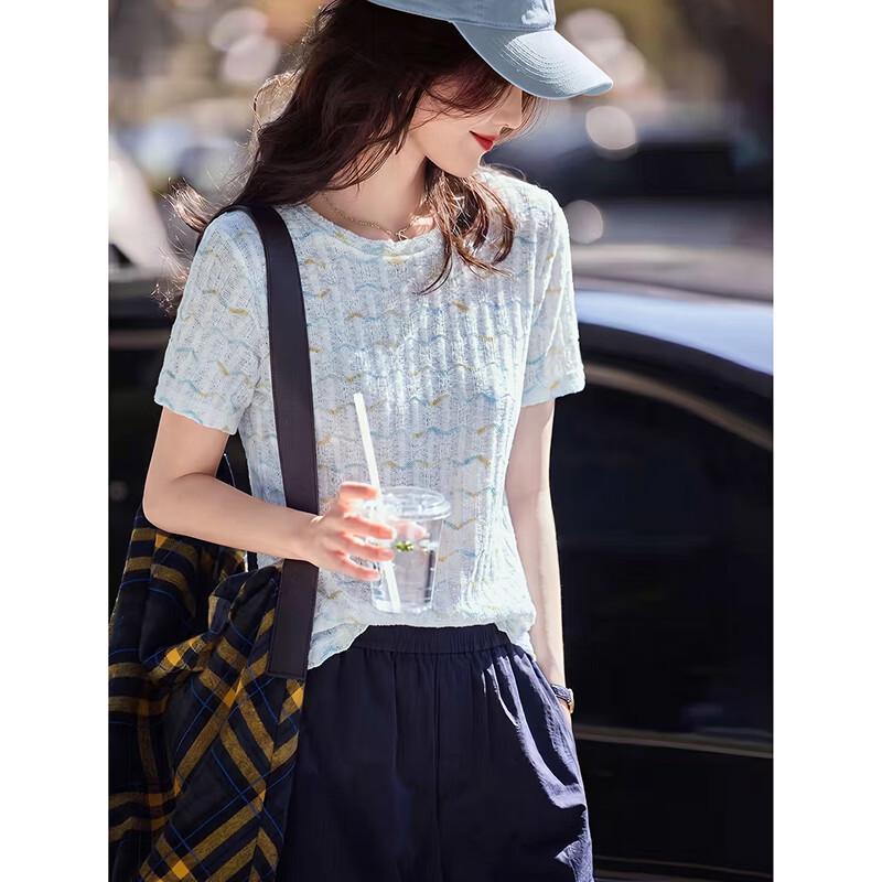 Awakening Paradise Summer Knitted Short Sleeve T-Shirt S