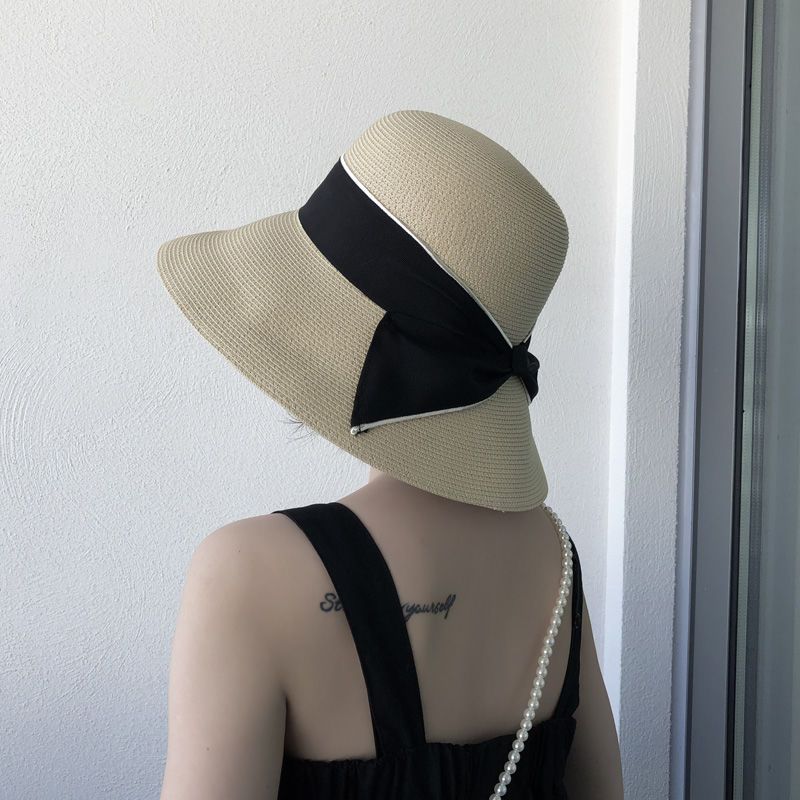Hat Women's Summer Sunscreen Hat Face Cover Sun Hat Sunscreen UV Seaside Fashion Travel Straw Hat