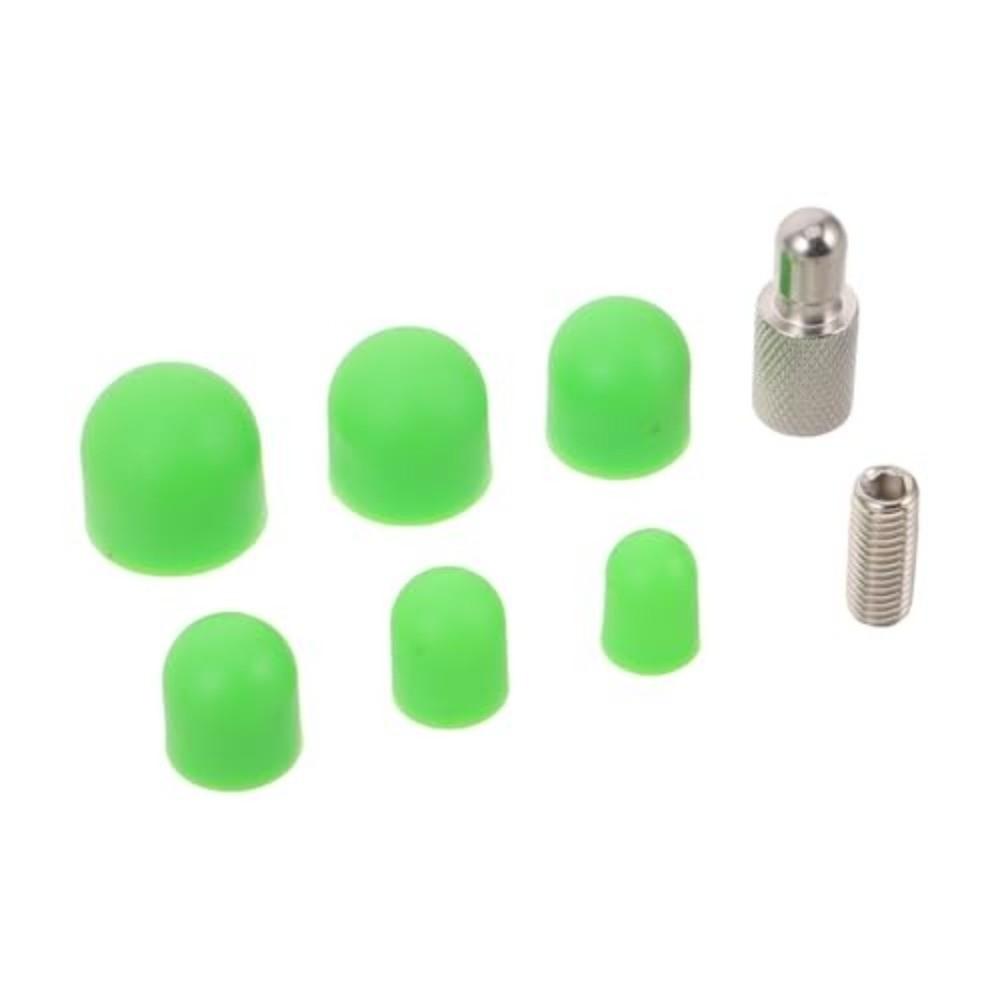 8PCS M8 Thread Dent Tap Down Tool 6 Green Rubber Heads Paintless Dent Repair Tool Auto Shops
