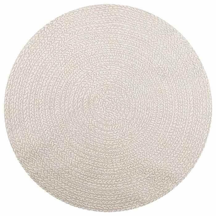 VidaXL ZIZUR Rug Cream Ø 160cm Jute Look Indoor and Outdoor, Outdoor Rug, Floor Rug, Indoor Rug, 4010386