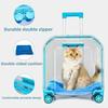 Transparent Cat Stroller 4 Wheels Sturdy Cheap Transport Stroller Cat Puppy Carrier Trolley Case Luxury Pets Supplies Outdoor