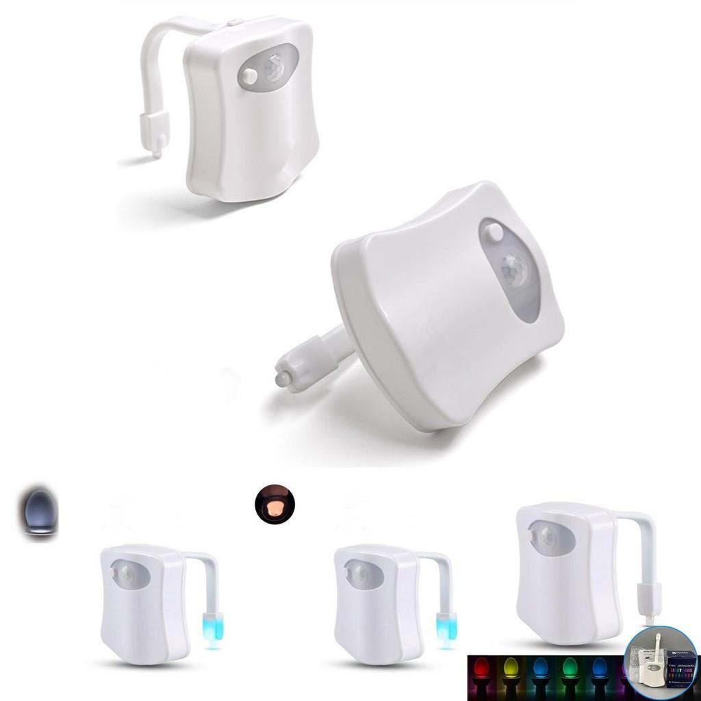 Modern Minimalist Toilet Night Light With 8 Color Led Sensor For Bathroom Ambiance