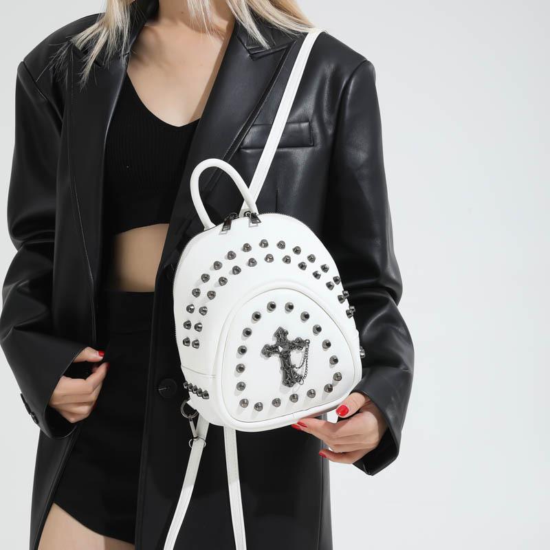 Sac à dos, Sac à dos Petit à Rivets Automne et Hiver, Sac Bandoulière Rétro pour Femme