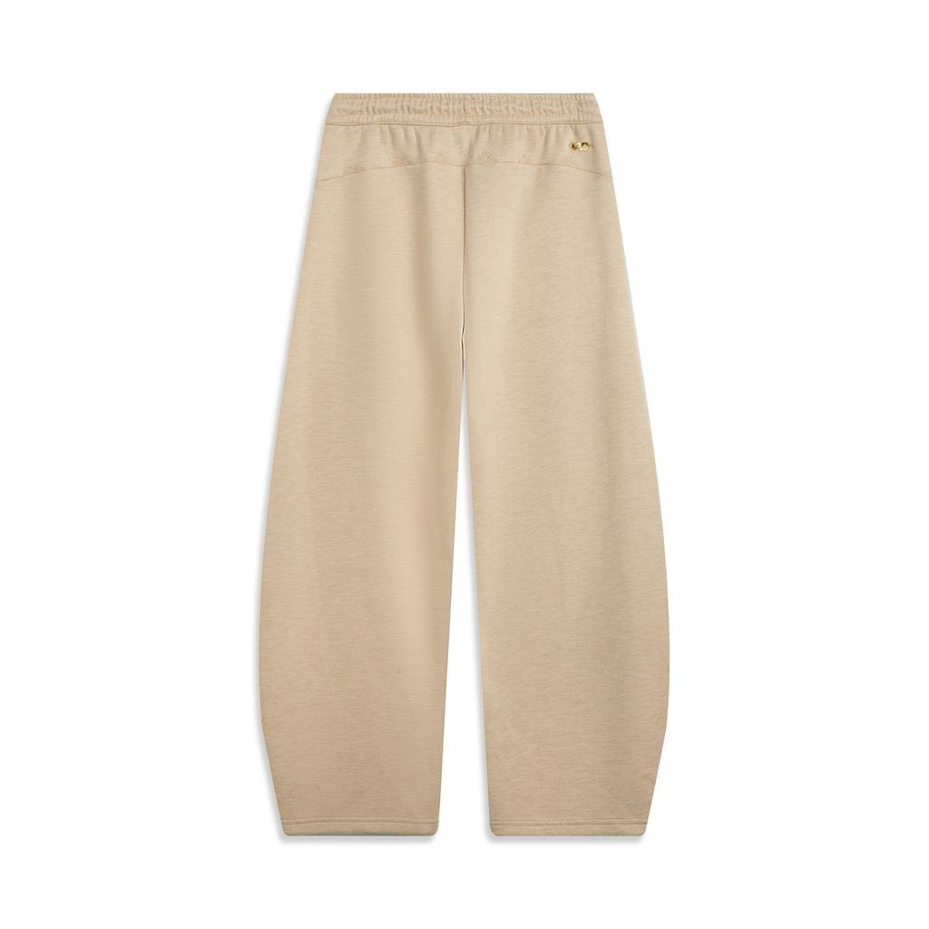 Li Ning Sports Trend Series Loose Logo Knitted Sweatpants Women bottoms AKLV912-3