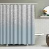 Moderne Badezimmerdeko Duschvorhang-Set Funkelndes Blaues Ombre-Design Für Badezimmer Strapazierfähiger Polyesterstoff Einfache Installation Mit