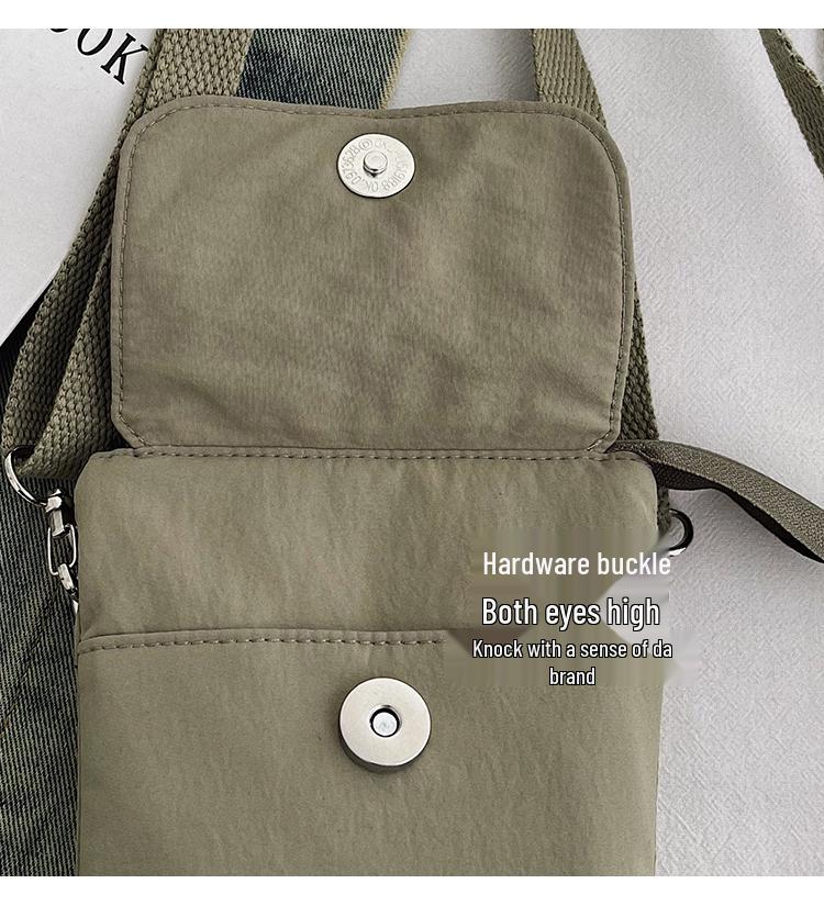 Women's Nylon Canvas Crossbody Handbag - Mini & Lightweight for Autumn/Winter