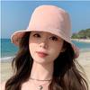 Korean Spring Summer New Double-Sided Floral Print Fisherman Hat Women's Casual Oversize Face Covering Sun Protection Bucket Hat