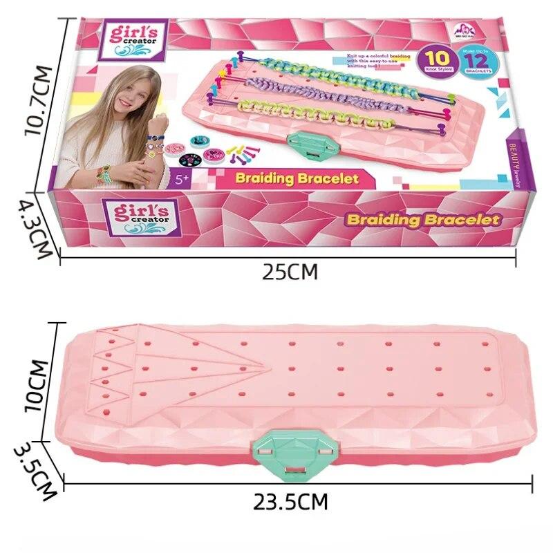 Friendship Bracelet Making Kit,Friendship Bracelet Maker Kit for Girls,DIY Braided Rope Kids Jewelry Making Kit,Bracelet DIY,Kids Travel Activity Set