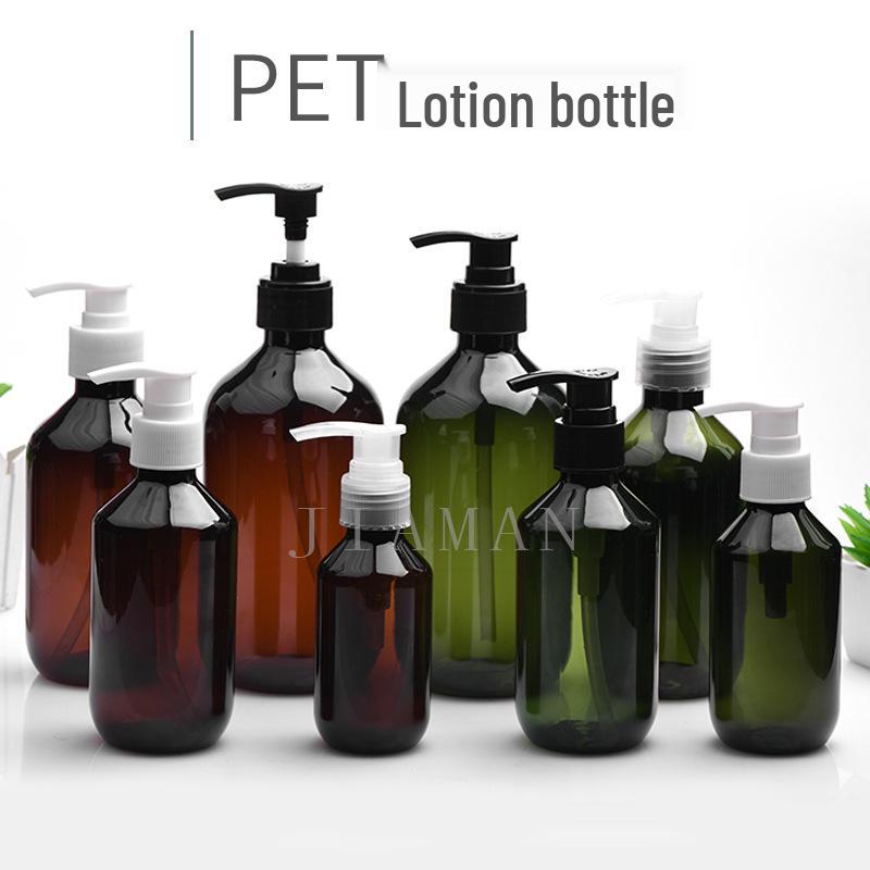 Press-Type Refillable Brown Duckbill Bottle for Shampoo and Lotion (100-500ml)