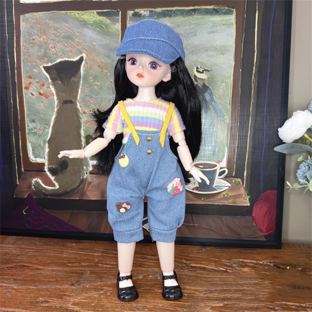 1 Set Attractive Eyes Dress Up BJD Dolls Long Hair Makeup Ball Joint Doll  Babies