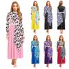 Ladies Lyrical Dance Costume Mock Neck Long Sleeve Tunic Dress with High Waist and Asymmetrical Skirt