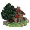 Landscape House Figurine Resin Village Hut Ornament Bonsai Decoration for Home Gardening