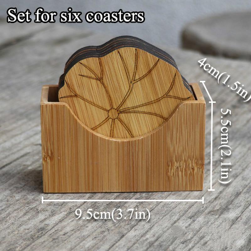 6 ks/sada přírodních bambusových podtácků na nápoje, kulaté kreativní prostírání, podložka pod kelímky, podložka pod kávové šálky, domácí