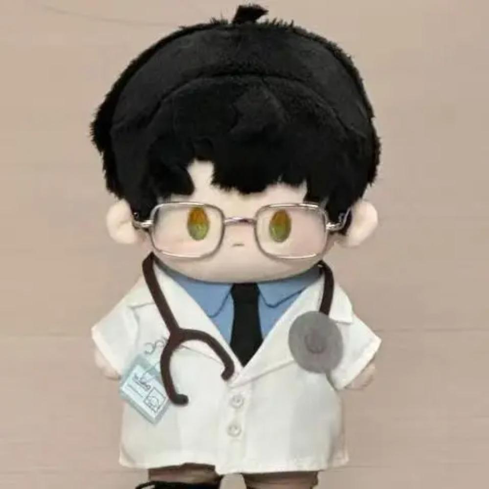 Love and Deepspace Zayne 20cm Cotton Doll White Coat Clothes Doctor Surgical Uniform Pants Tops Shoes Accessories for Idol Dolls