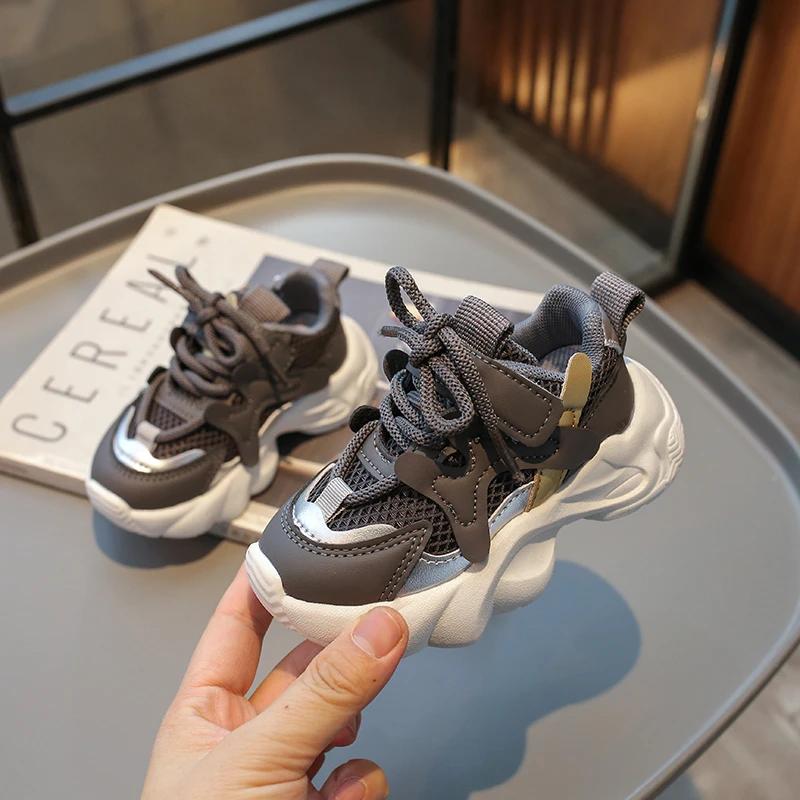 

Boys Running Shoes Baby Girls Sneakers Spring Autumn Children Casual Shoes Kids Outdoor Breathable Mesh Inafnt Toddler Shoes 22 серый