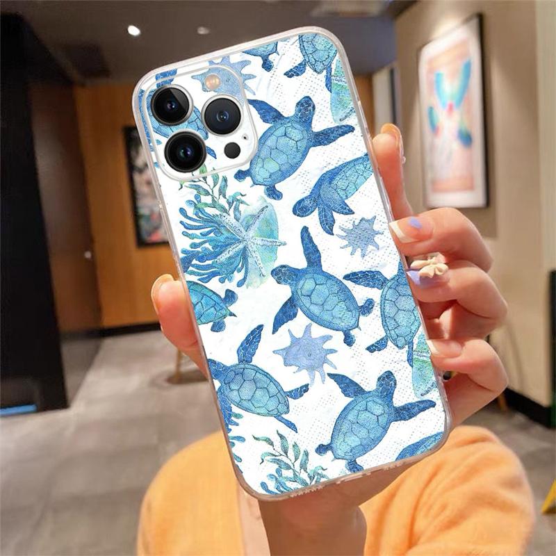 Sea Turtles Phone Case Carcasa Funda For iPhone 17 Pro Max Air 17 16 15 14 13 Pro Max 15 16 Pro 15Plus