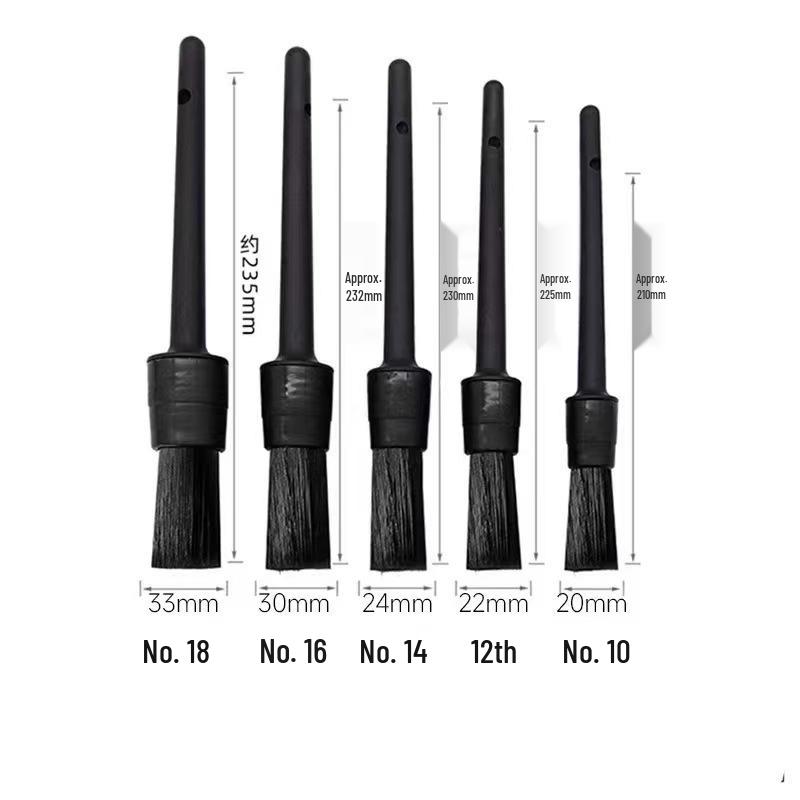 

Набір з 5 щіток для детейлінгу автомобіля: Багатофункціональні щітки для повітроводів, щілин та щетин для чищення