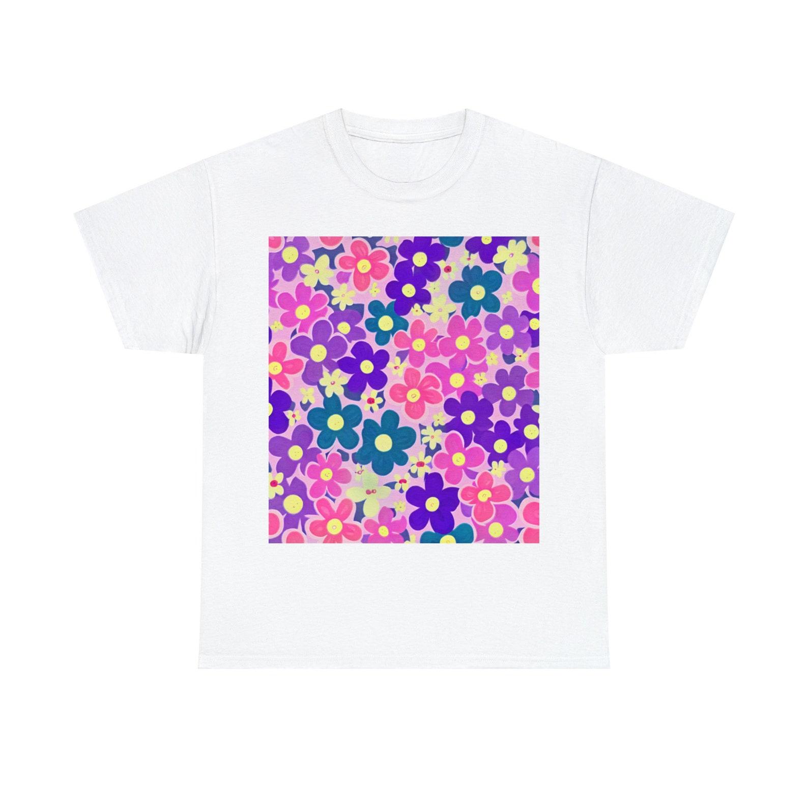 Pink and Purple Daisy Cotton Tee 100