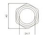 Bell Button 30X35Mm White Led Monostable Silver Vandal-proof 250V 5A