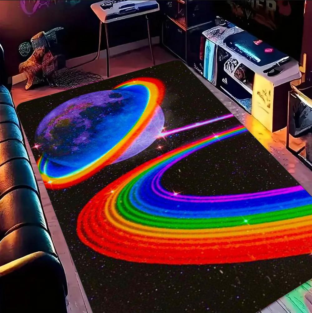 Dreams Cosmic Stars Carpet Esports Room Fashion Design Non-Slip Floor Mat for Kids Playroom Living Room Bedroom Home Decor