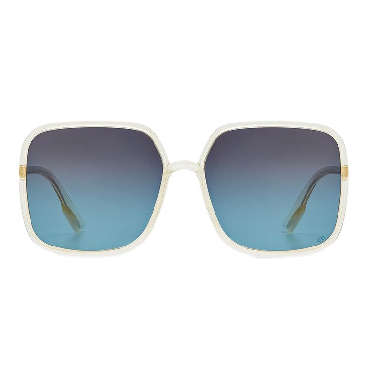 Dior Gafas de Sol Cuadradas de Metal Sostellaire 1 Gafas de Sol para Hombre Gris Azul Degradado SOSTELLAIRE1-40G1I