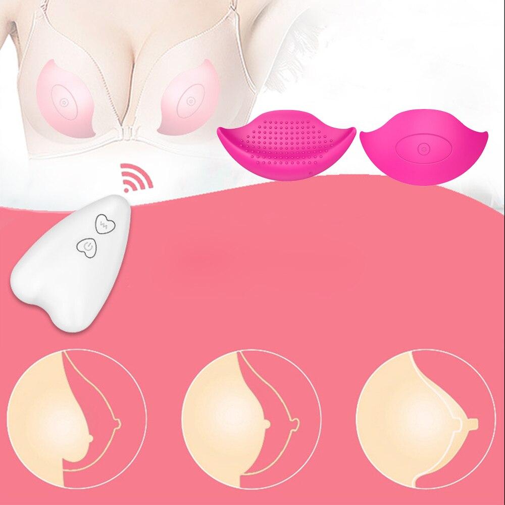 Remote Control Nipple Vibrator Chest Stimulator Breast Massager Breasts Enlarge Pump Adult Products Sex Toys for Women 10 Speed