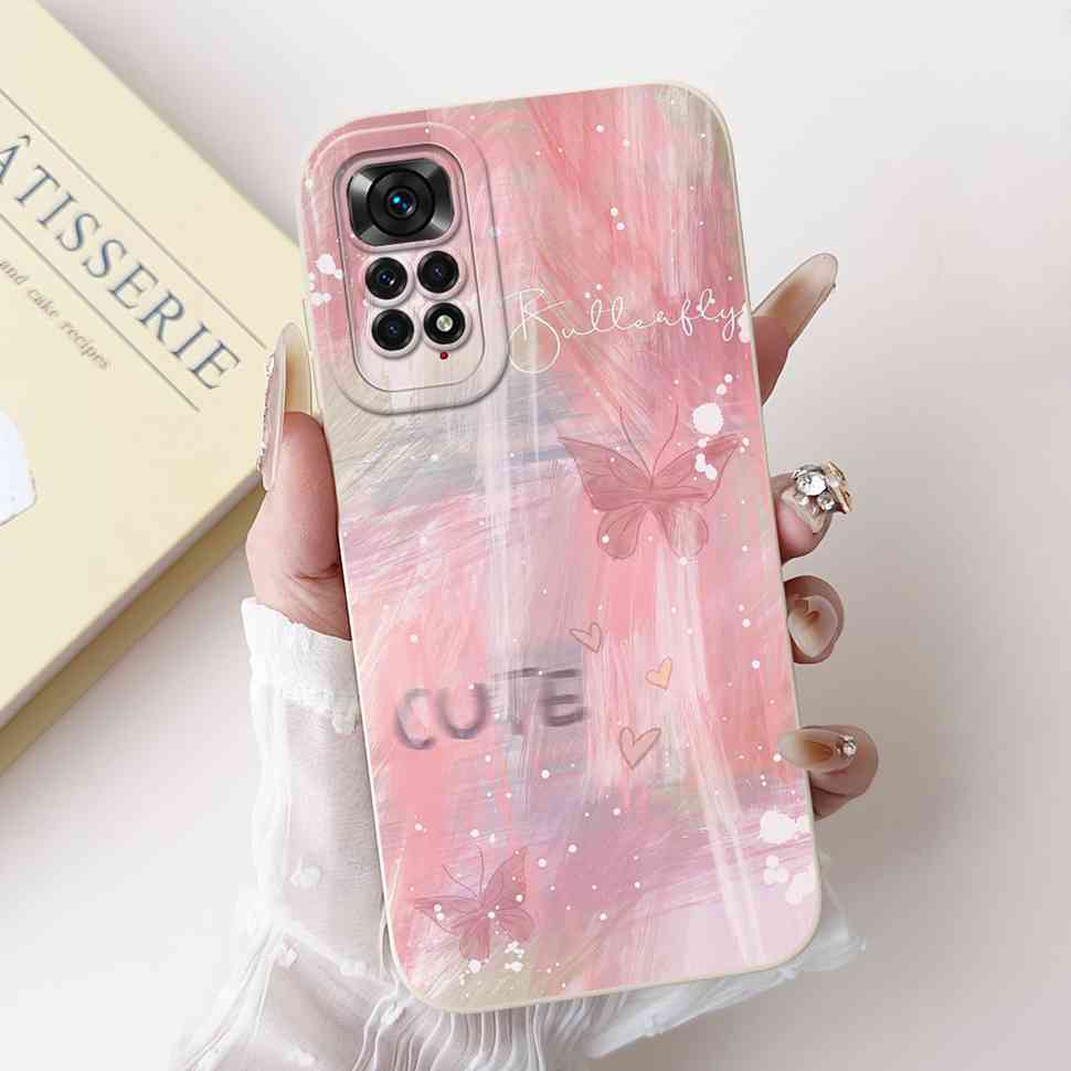 Cute Girl Cover For Xiaomi Redmi Note 11 Pro 4G Casing Soft Silicone Fundas Case For Redmi Note 11 Note11 Pro Cover Coque