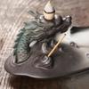 1pc Chinese Lukcy Dragon Design Incense Burner Creative Home Decor Incense Stick Holder Portable Ceramic Censer -Without Incense