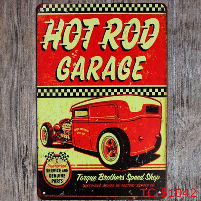 Tilpasset Retro Pin-up Jente Bilverksted Blikkskilt