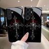 Gothic stijl schedel glazen telefoonhoes geschikt voor Samsung Galaxy S26 S25 S24 S23 S22 S20 FE/Ultra/Plus stofdicht en schokbestendig