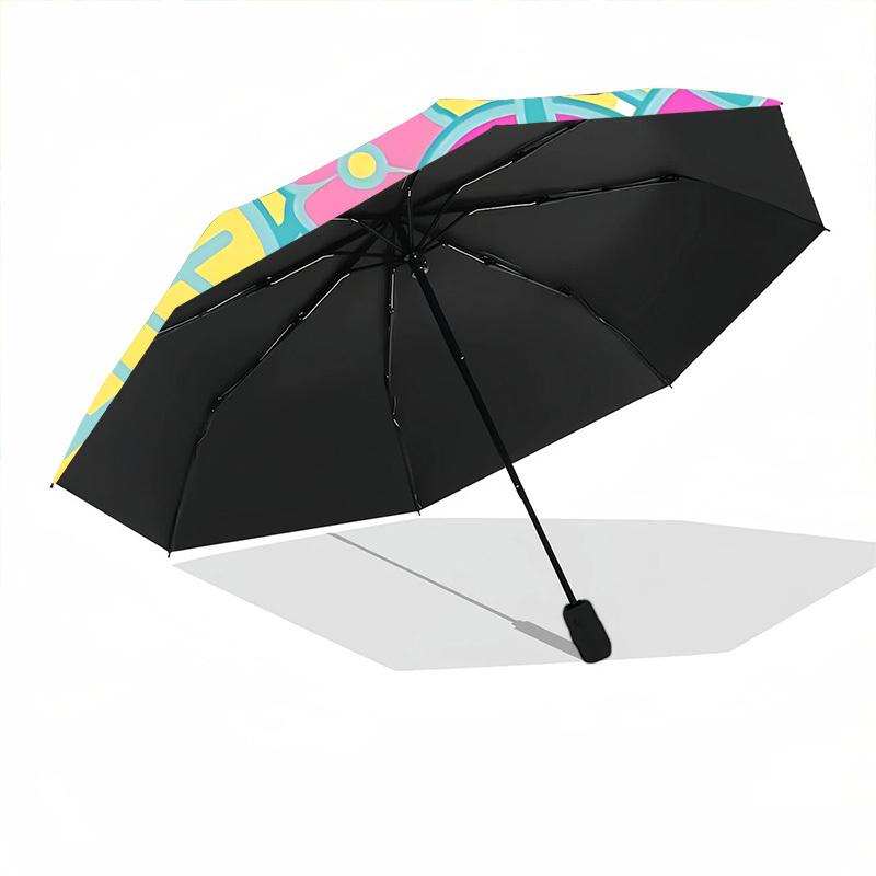 1 szt. Automatyczny składany parasol z wzorem owoców - 8-żebrowy, automatyczne otwieranie/zamykanie, przenośny, składany, kompaktowy parasol yy251218044