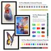 HIFORNY Professional Drawing & Sketching Set: Includes Graphite, Charcoal, Color, Watercolor, and Metallic Pencils, Blending Tool, Sketchbook, Colorin