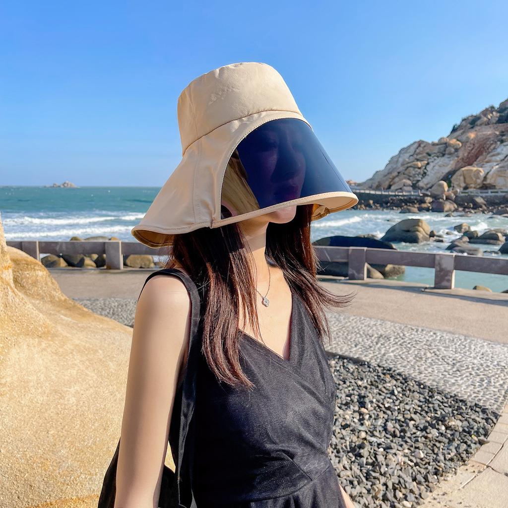 Women Summer Sun Hat with Wide Brim Visor UV Protection Full Face Cover Bucket Hat for Beach Outdoor Travel  luxury bucket hat