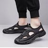 Summer high-end new men's mesh breathable walking shoes men's hollow non-slip leather sandals