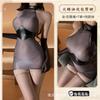 Sex underwear sexy patent leather splicing perspective hip skirt uniform secretary suit tight pajamas women