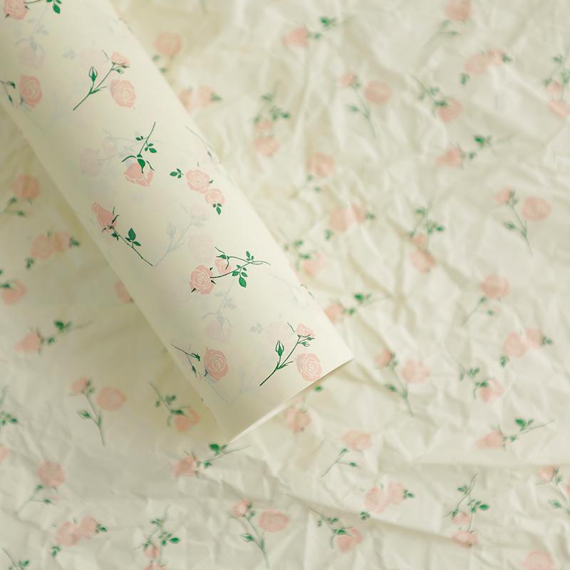 20PCS Bowknot Printed Snow Pear Paper Bouquet Packing Paper Hand-Kneaded Paper Flower Wrapping Paper Gift Packaging Supplies