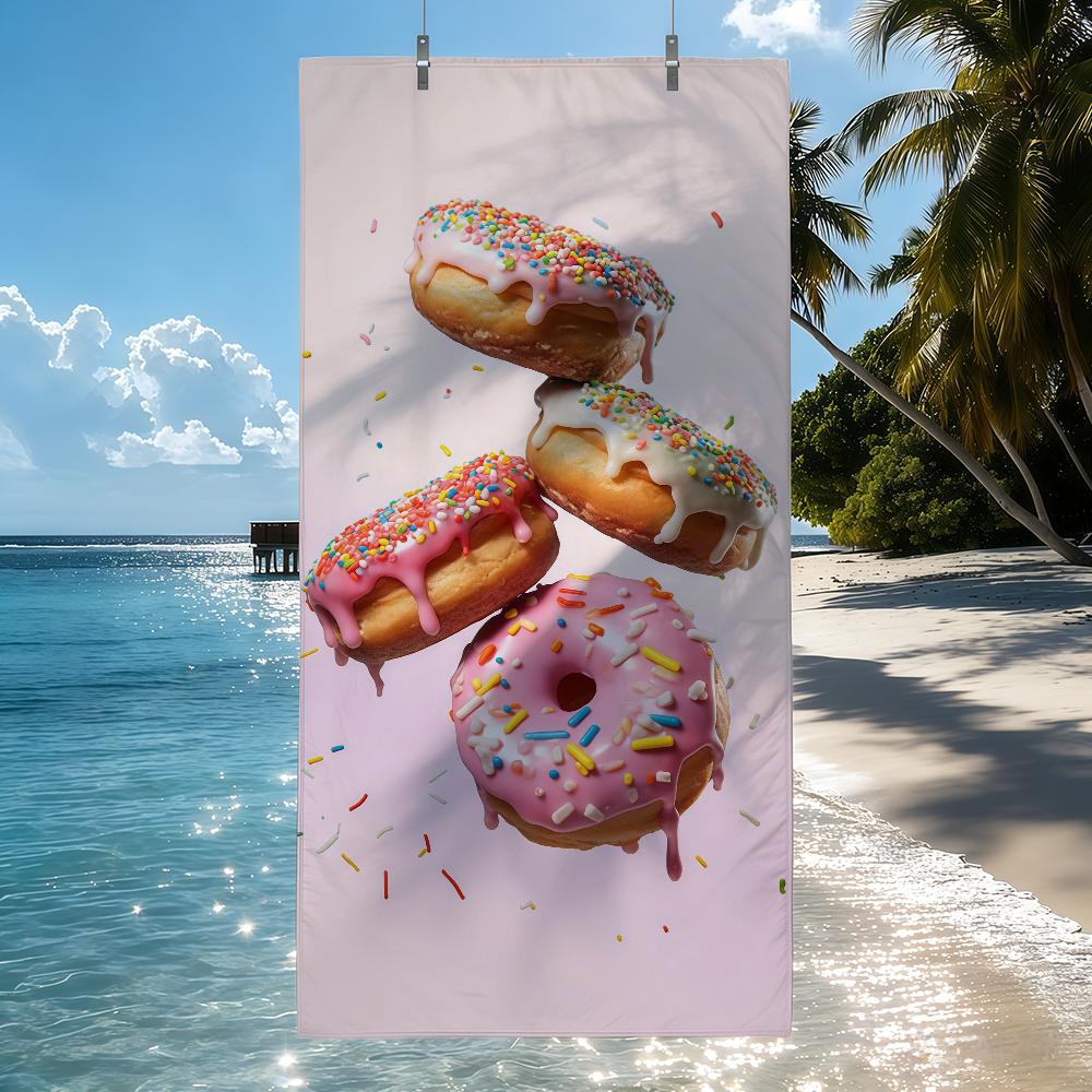 Pink Donut Towel Quick Drying Beach Towels Are Suitable For Swimming Pools Camping Yoga And The Gym