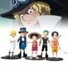 One Piece 5pcs Role Pvc Toy Model Desktop Decoration Children Christmas Gift