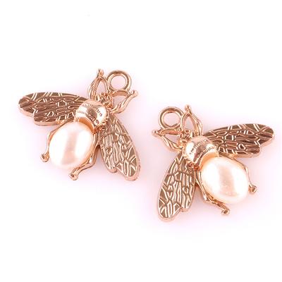 10pcs 23*27mm Cute Bee Charms Zinc Alloy Gold Color Insect Pendant for DIY Handmade Necklace Earring Bracelet Jewelry